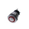 Anti Vandal 19mm Dia - 5P SPDT ON-(ON) - Red LED - IP67