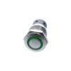 Anti Vandal 19mm Dia - 8P DPDT ON-(ON) - Green LED - IP67