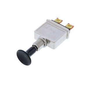 Heavy Duty Push Pull - 2P SPST OFF-ON, Black Plated