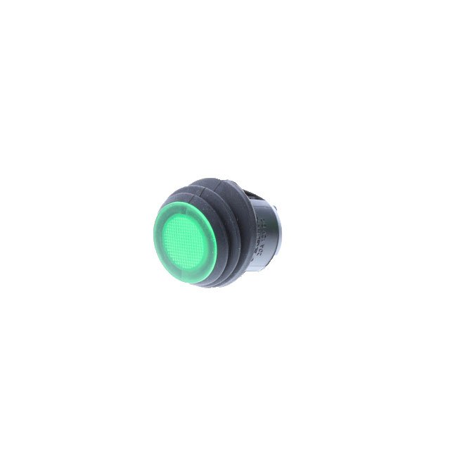IP65 Round Rocker - 4P DPST OFF-ON, Green LED