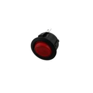 Round Rocker - 3P SPST OFF-ON, Red LED