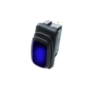 IP65 Mid-Size Rocker - 3P SPST OFF-ON, Blue Bulb