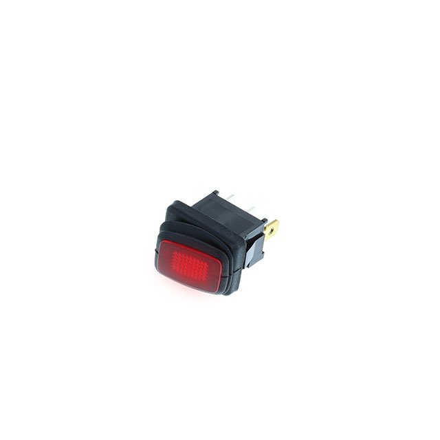 IP65 Mini Rocker - 3P SPST OFF-ON, Red LED