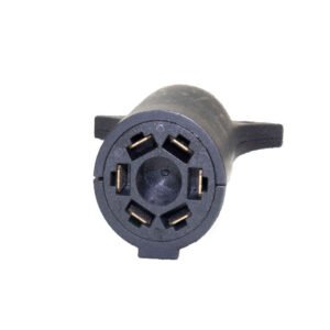 Step-Down Adapter - 7-Pole RV to 6-Pole Round (Aux Pin) with Boot