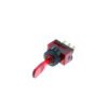 Wedge Toggle - 3P SPST OFF-ON, Red Bulb