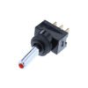 Wedge Toggle - 3P SPST OFF-ON, Red LED